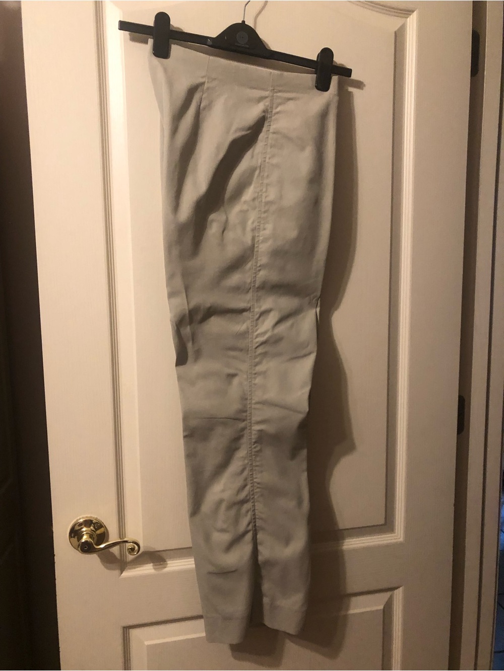 Banana Republic Women’s Khaki Straight-Leg Pants with invisible side zipper